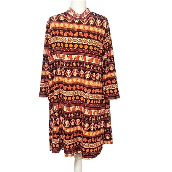 Womens XXL Fall Harvest Thanksgiving Dress - Picture 2 of 9